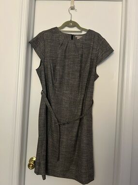 H&M Tweed-Inspired Gray Midi Sheath Dress